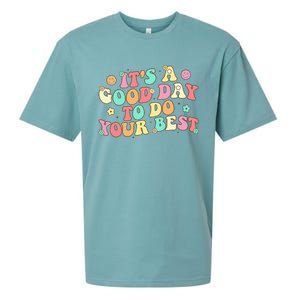 Teacher Testing ItS A Good Day To Do Best Groovy Sueded Cloud Jersey T-Shirt