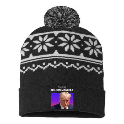 Trump This Is Nelson Mandela USA-Made Snowflake Beanie