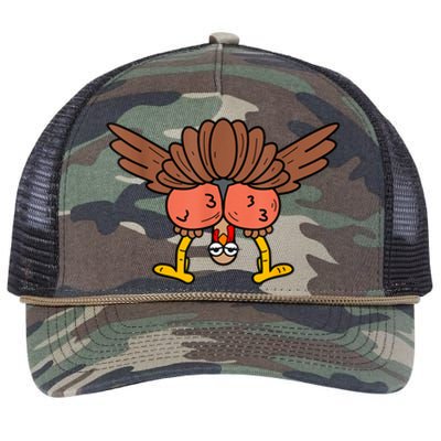 Thanksgiving Turkey It AinT Gonna Stuff Itself Retro Rope Trucker Hat Cap