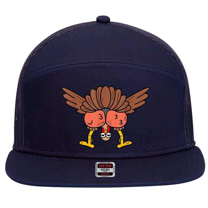 Thanksgiving Turkey It AinT Gonna Stuff Itself 7 Panel Mesh Trucker Snapback Hat