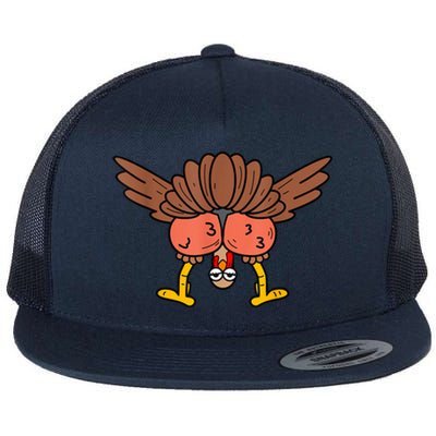 Thanksgiving Turkey It AinT Gonna Stuff Itself Flat Bill Trucker Hat