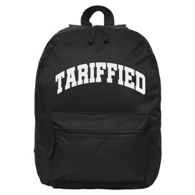 Tariffied Tariff Ied Funny Trump Economic Tariffs War 16 in Basic Backpack