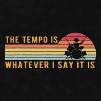The Tempo Is Whatever I Say It Is Funny Drummer Design Ladies PosiCharge Tri-Blend Wicking Tank
