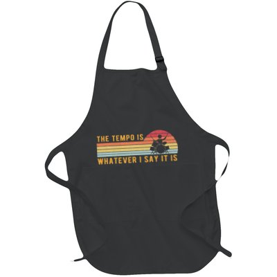 The Tempo Is Whatever I Say It Is Funny Drummer Design Apron