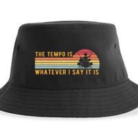 The Tempo Is Whatever I Say It Is Funny Drummer Design Sustainable Bucket Hat