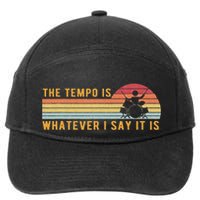 The Tempo Is Whatever I Say It Is Funny Drummer Design 7-Panel Snapback Hat