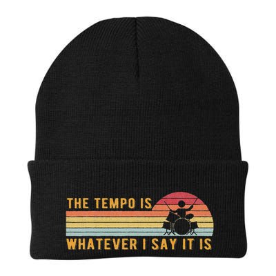 The Tempo Is Whatever I Say It Is Funny Drummer Design Beanie