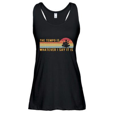 The Tempo Is Whatever I Say It Is Funny Drummer Design Ladies Essential Flowy Tank