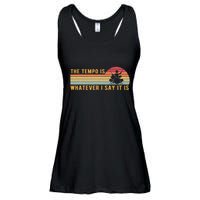 The Tempo Is Whatever I Say It Is Funny Drummer Design Ladies Essential Flowy Tank