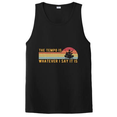 The Tempo Is Whatever I Say It Is Funny Drummer Design PosiCharge Competitor Tank