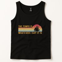 The Tempo Is Whatever I Say It Is Funny Drummer Design Tank Top