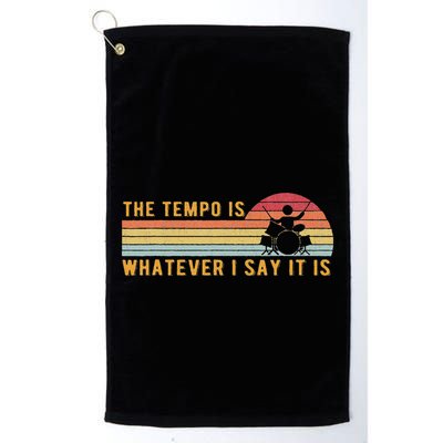 The Tempo Is Whatever I Say It Is Funny Drummer Design Golf Towel