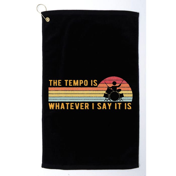 The Tempo Is Whatever I Say It Is Funny Drummer Design Golf Towel