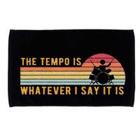 The Tempo Is Whatever I Say It Is Funny Drummer Design Microfiber Hand Towel