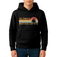 The Tempo Is Whatever I Say It Is Funny Drummer Design Kids Hoodie