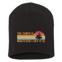 The Tempo Is Whatever I Say It Is Funny Drummer Design Short Acrylic Beanie