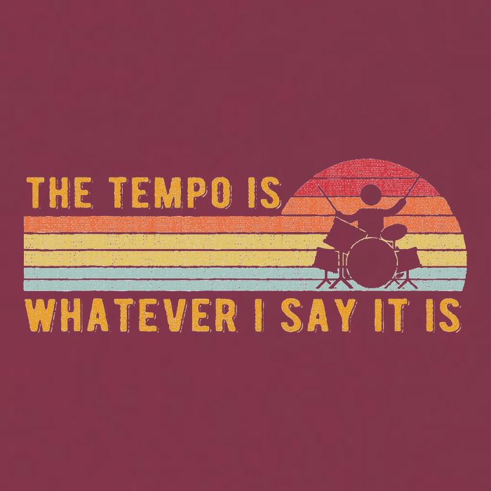 The Tempo Is Whatever I Say It Is Funny Drummer Design 16oz Travel Tumbler