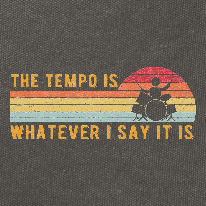 The Tempo Is Whatever I Say It Is Funny Drummer Design Cotton Canvas Backpack