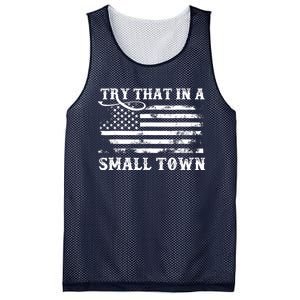 Try That In My Town American Flag Mesh Reversible Basketball Jersey Tank