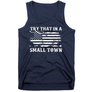 Try That In My Town American Flag Tank Top