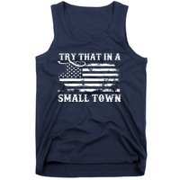 Try That In My Town American Flag Tank Top