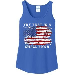 Try That In A Small Country Western TownCountry Music Lover Ladies Essential Tank