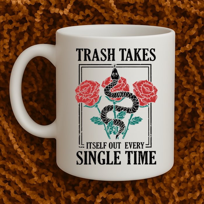 Trash Takes Itself Out Every Single Time Coffee Mug