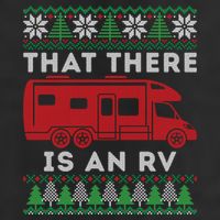 That There Is An RV Ugly Christmas Camping Holiday 7 Panel Mesh Trucker Snapback Hat