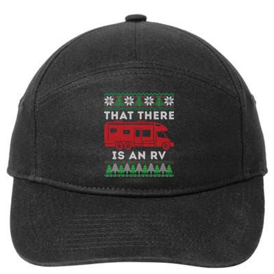 That There Is An RV Ugly Christmas Camping Holiday 7-Panel Snapback Hat