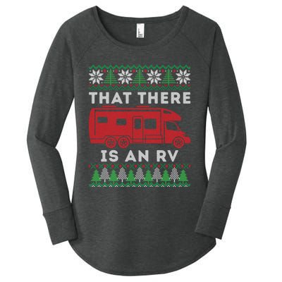 That There Is An RV Ugly Christmas Camping Holiday Women's Perfect Tri Tunic Long Sleeve Shirt