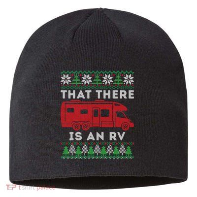 That There Is An RV Ugly Christmas Camping Holiday Sustainable Beanie