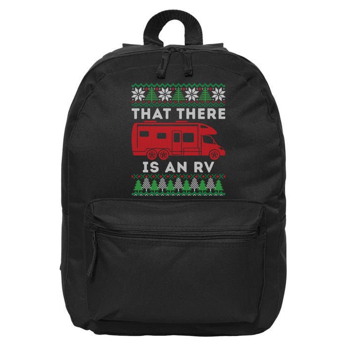 That There Is An RV Ugly Christmas Camping Holiday 16 in Basic Backpack