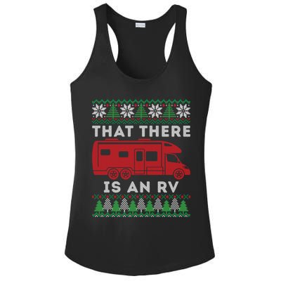 That There Is An RV Ugly Christmas Camping Holiday Ladies PosiCharge Competitor Racerback Tank