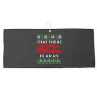 That There Is An RV Ugly Christmas Camping Holiday Large Microfiber Waffle Golf Towel