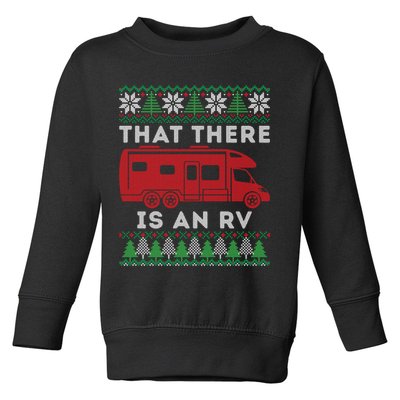 That There Is An RV Ugly Christmas Camping Holiday Toddler Sweatshirt