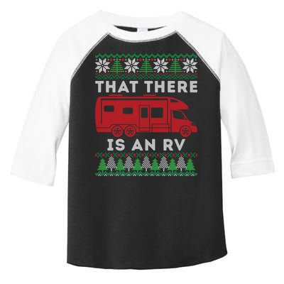 That There Is An RV Ugly Christmas Camping Holiday Toddler Fine Jersey T-Shirt