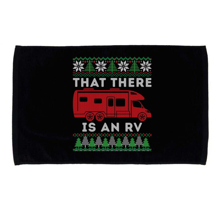 That There Is An RV Ugly Christmas Camping Holiday Microfiber Hand Towel