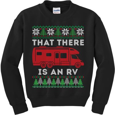 That There Is An RV Ugly Christmas Camping Holiday Kids Sweatshirt