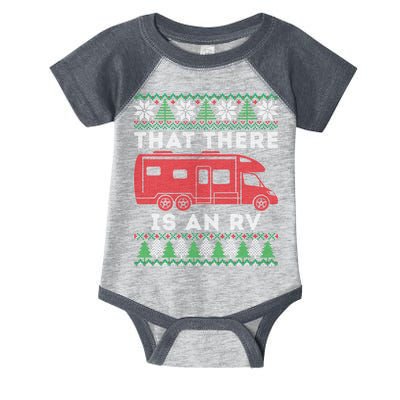 That There Is An RV Ugly Christmas Camping Holiday Infant Baby Jersey Bodysuit