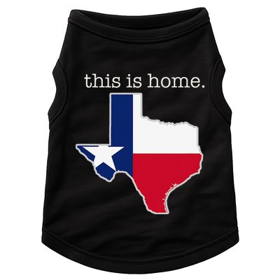 Texas This Is Home with State Outline and Texas Flag Doggie Tank