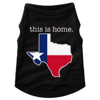 Texas This Is Home with State Outline and Texas Flag Doggie Tank