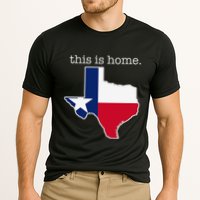 Texas This Is Home with State Outline and Texas Flag Performance Shirt