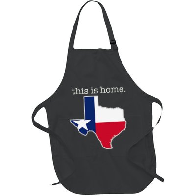 Texas This Is Home with State Outline and Texas Flag Apron