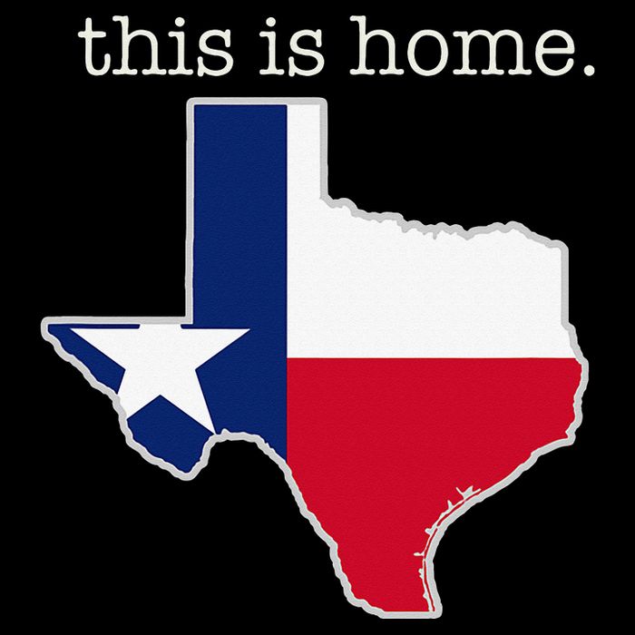 Texas This Is Home with State Outline and Texas Flag T-Shirt