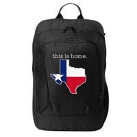 Texas This Is Home with State Outline and Texas Flag City Backpack