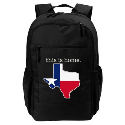 Texas This Is Home with State Outline and Texas Flag Backpack