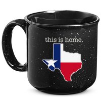 Texas This Is Home with State Outline and Texas Flag 15oz Campfire Ceramic Mug