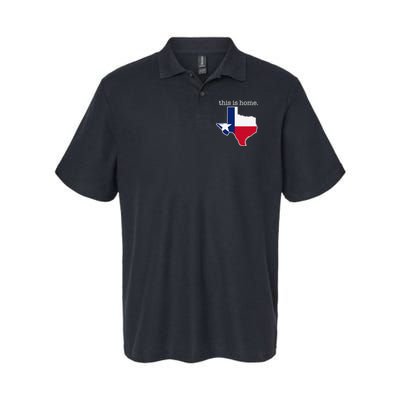Texas This Is Home with State Outline and Texas Flag Polo
