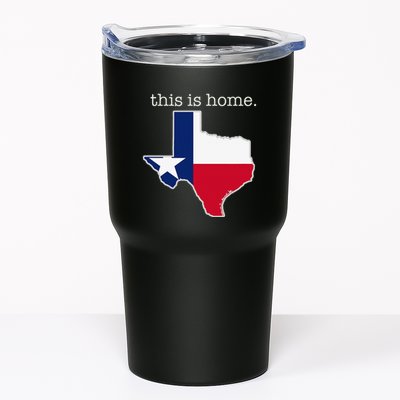 Texas This Is Home with State Outline and Texas Flag Tumbler