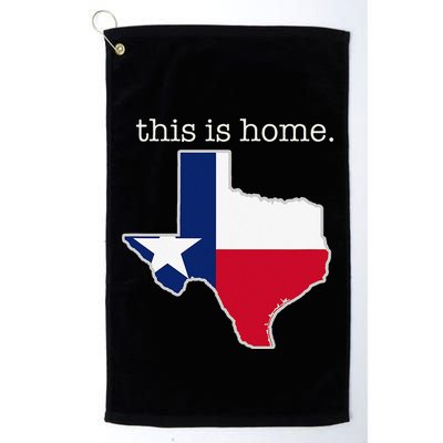 Texas This Is Home with State Outline and Texas Flag Golf Towel